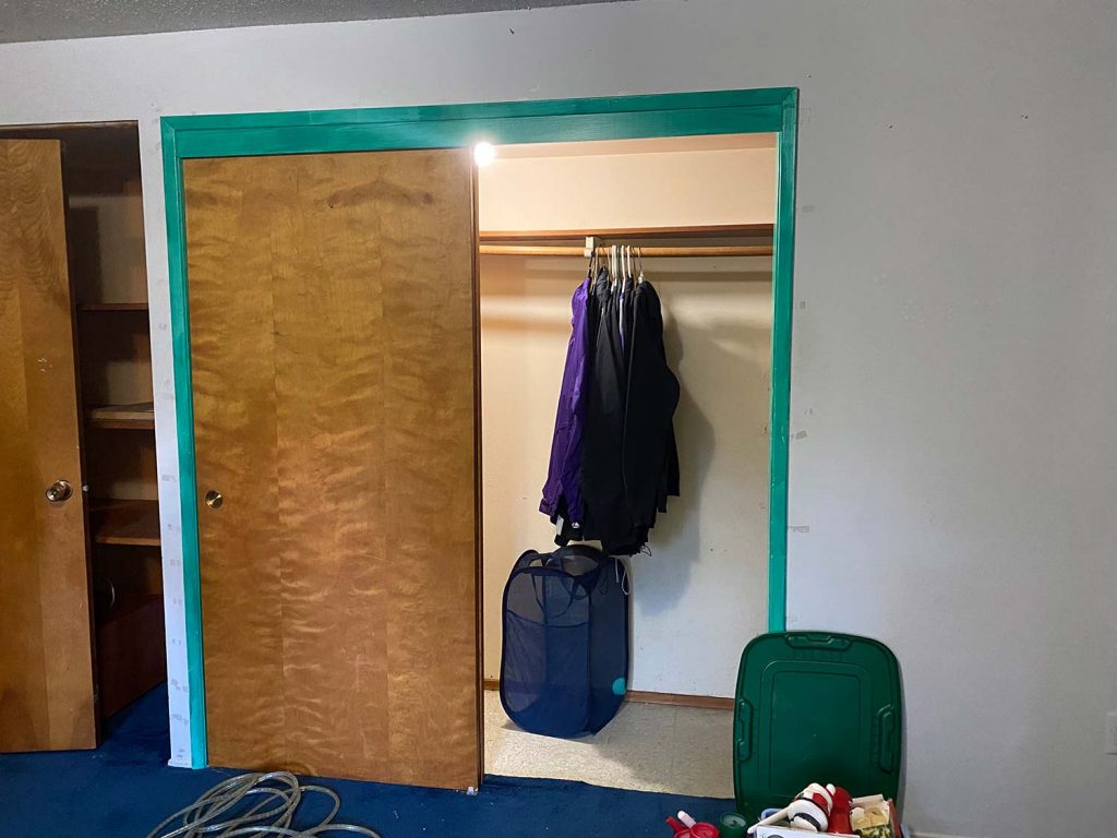 Closet space before remodel