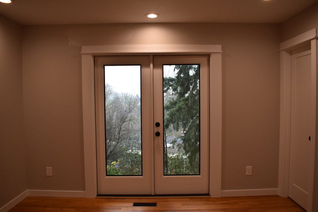 New double doors installed during home remodel on Highway 99, Tigard OR