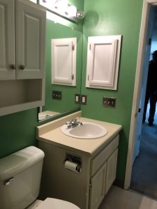 Bathroom before interior painting